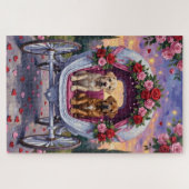Bullmastiff Hund Valentinstag Puzzle (Horizontal)