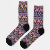 Bullmastiff Hund Valentinstag  Socken (Linkes Detail)