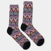 Bullmastiff Hund Valentinstag  Socken (Rechts)
