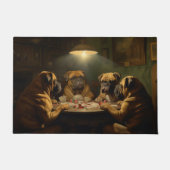 Bullmastiff Hunde Poker Fußmatte (Vorderseite)