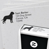 Bullmastiff Hunde Silhouette Rücksendeadresse