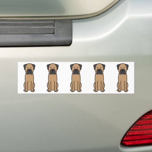 Bullmastiff HundeCartoon Autoaufkleber (Auf Auto)