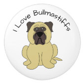 Bullmastiff-Hundedesign Keramikknauf (Vorderseite)