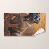 Bullmastiff im Herbst Leaves Fall Inspiriert Badhandtuch Set (Handtuch)