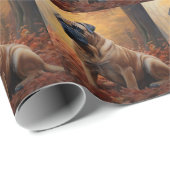 Bullmastiff im Herbst Leaves Fall Inspiriert Geschenkpapier (Rolleneckpunkt)