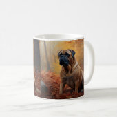 Bullmastiff im Herbst Leaves Fall Inspiriert Kaffeetasse (VorderseiteRechts)