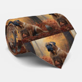 Bullmastiff im Herbst Leaves Fall Inspiriert Krawatte (Gerollt)