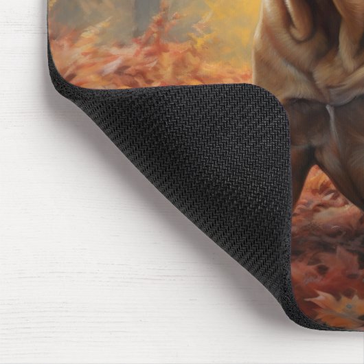 Bullmastiff im Herbst Leaves Fall Inspiriert Mousepad (Ecke)