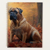 Bullmastiff im Herbst Leaves Fall Inspiriert Planer (Vorderseite)