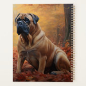 Bullmastiff im Herbst Leaves Fall Inspiriert Planer (Rückseite)