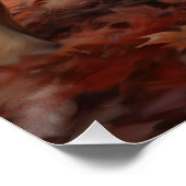 Bullmastiff im Herbst Leaves Fall Inspiriert Poster (Ecke)