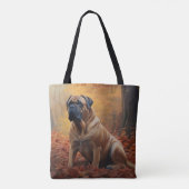 Bullmastiff im Herbst Leaves Fall Inspiriert Tasche (Rückseite)