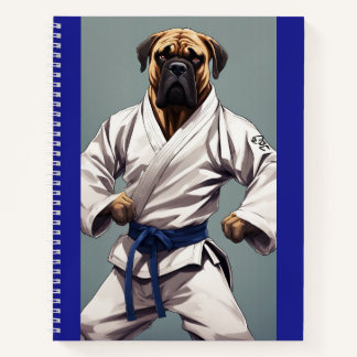 Bullmastiff-Karate-Notebook Notizblock