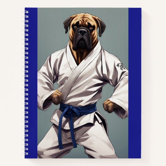 Bullmastiff-Karate-Notebook Notizblock (Vorderseite)