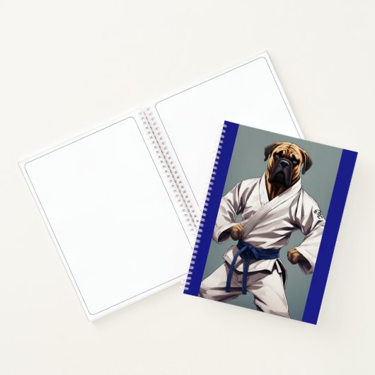Bullmastiff-Karate-Notebook Notizblock (Innenseite)