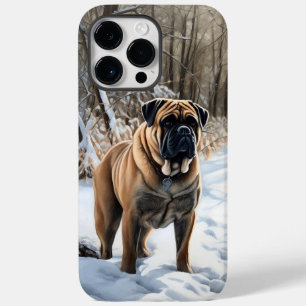Bullmastiff Lass es schneien Weihnachten Case-Mate iPhone 14 Pro Max Hülle