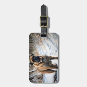 Bullmastiff Let It Schnee Weihnachten Gepäckanhänger (Vorderseite vertikal)
