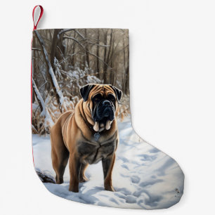 Bullmastiff Let It Schnee Weihnachten Kleiner Weihnachtsstrumpf