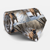 Bullmastiff Let It Schnee Weihnachten Krawatte (Gerollt)
