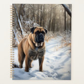 Bullmastiff Let It Schnee Weihnachten Planer (Vorderseite)