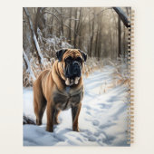 Bullmastiff Let It Schnee Weihnachten Planer (Rückseite)