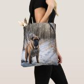 Bullmastiff Let It Schnee Weihnachten Tasche (Von Nahem)