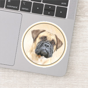 Bullmastiff-Malerei - Niedliche Original Dog Art Aufkleber