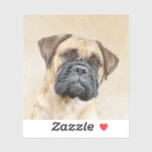 Bullmastiff-Malerei - Niedliche Original Dog Art Aufkleber (Blatt)