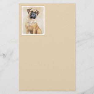 Bullmastiff-Malerei - Niedliche Original Dog Art Briefpapier