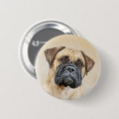 Bullmastiff-Malerei - Niedliche Original Dog Art Button (Vorne & Hinten)