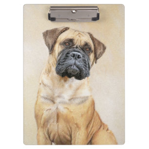 Bullmastiff-Malerei - Niedliche Original Dog Art Klemmbrett