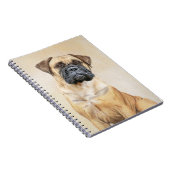 Bullmastiff-Malerei - Niedliche Original Dog Art Notizblock (Rechte Seite)