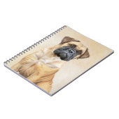 Bullmastiff-Malerei - Niedliche Original Dog Art Notizblock (Linke Seite)