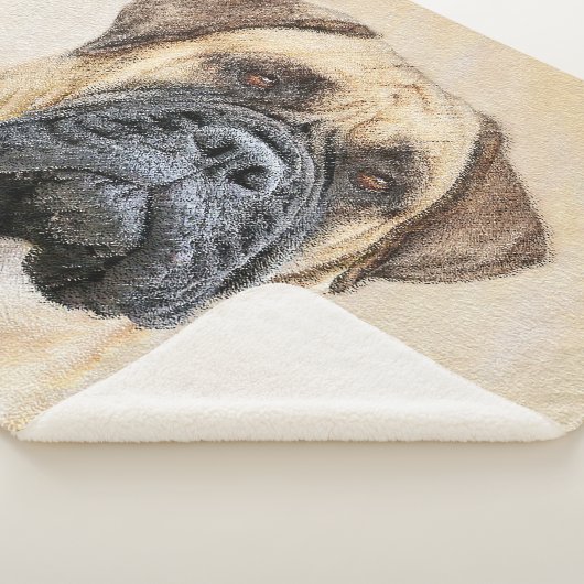Bullmastiff-Malerei - Niedliche Original Dog Art Sherpadecke (3/4)