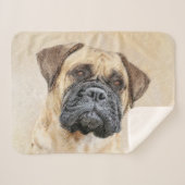 Bullmastiff-Malerei - Niedliche Original Dog Art Sherpadecke (Vorderseite (Horizontal))