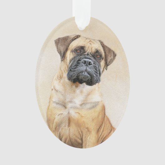 Bullmastiff-Malerei - Niedliche Original Hunde-Kun Ornament (Vorderseite)