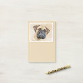 Bullmastiff-Malerei - Niedliche Original Hunde-Kun Post-it Klebezettel (Auf Schreibtisch)