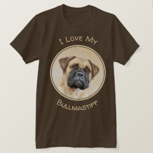 Bullmastiff-Malerei - Niedliche Original Hunde-Kun T-Shirt