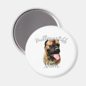 Bullmastiff-Mama 2 Magnet (Vorderseite/Rückseite)
