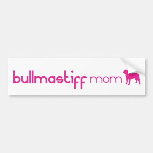 Bullmastiff Mama Autoaufkleber (Vorne)