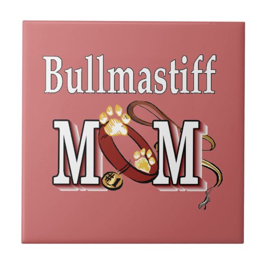 Bullmastiff-Mama Fliese (Vorderseite)