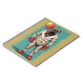 Bullmastiff mit Ballonheft Notizblock (Linke Seite)