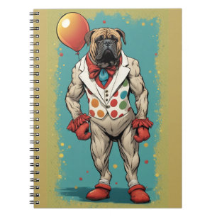 Bullmastiff mit Ballonheft Notizblock