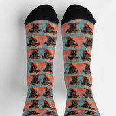 Bullmastiff mit Herz-Rose Valentinstag Socken (Oben)
