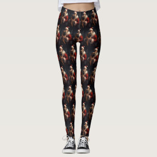 Bullmastiff mit Weihnachtsmann Weihnachten Leggings