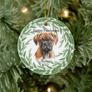 Bullmastiff Monogram Weihnachtsschmuck