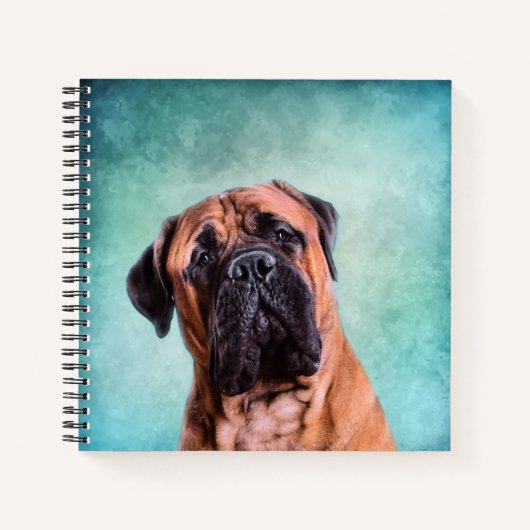 Bullmastiff Notizblock (Vorderseite)