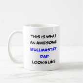 Bullmastiff Papa, phantastisch Kaffeetasse (Links)