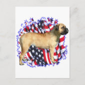 Bullmastiff Patriot Postkarte (Vorderseite)