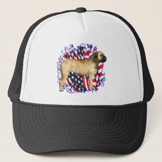 Bullmastiff Patriot Truckerkappe (Vorderseite)